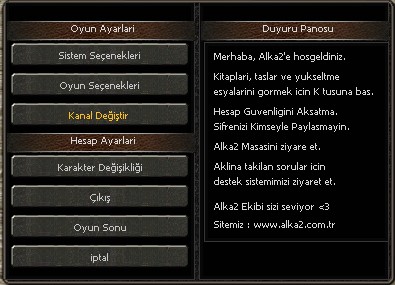 Kapsamlı ESC Menüsü