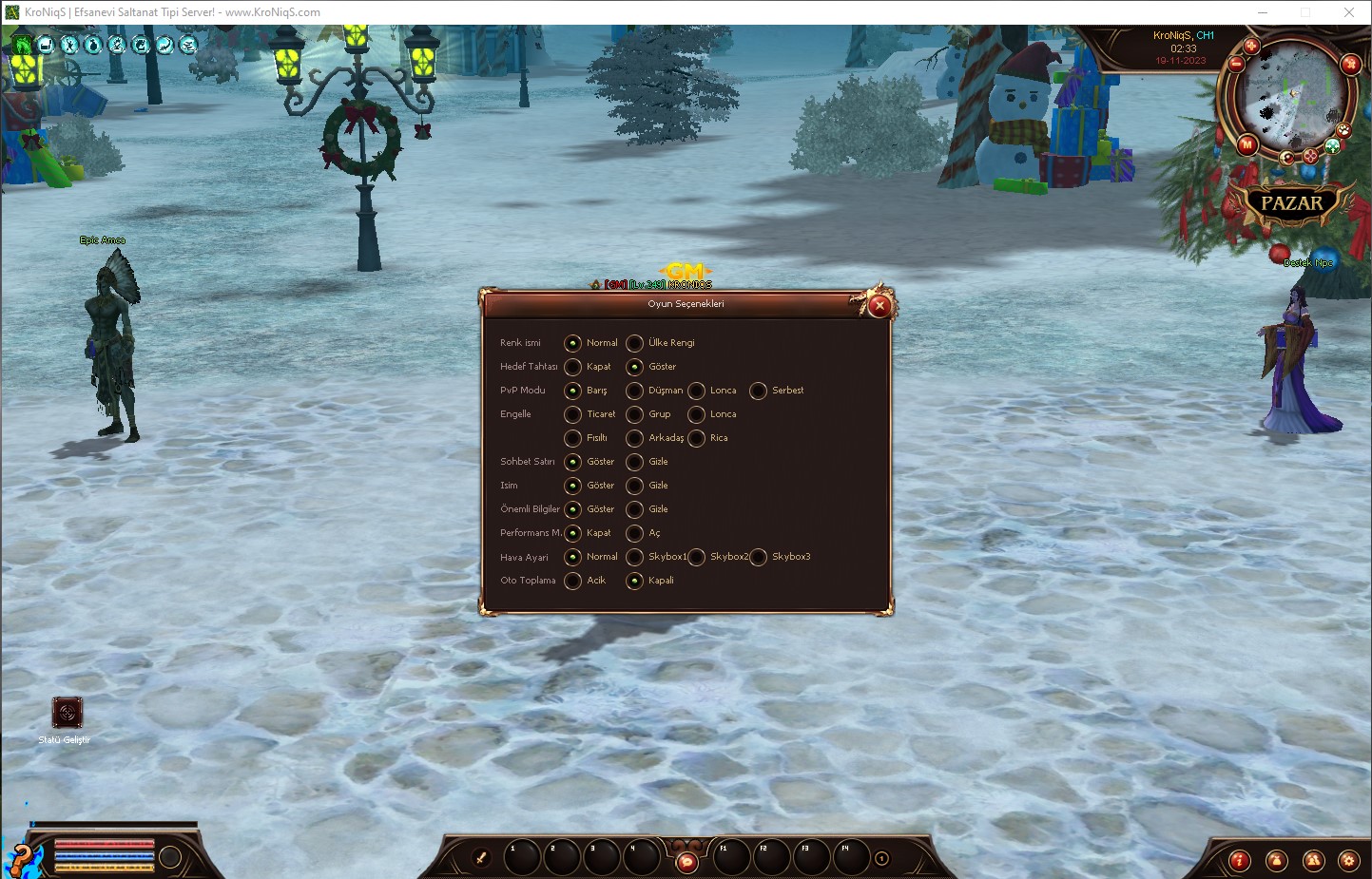 Esc Menüsü Kapsamlı Oyun Seçenekleri